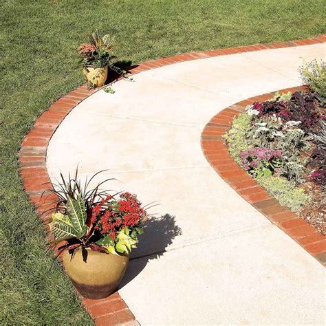 Lawn edging bricks can give you a nice rustic look which could go well with a brick patio for example. Use Brick Borders for Path Edging | Family Handyman