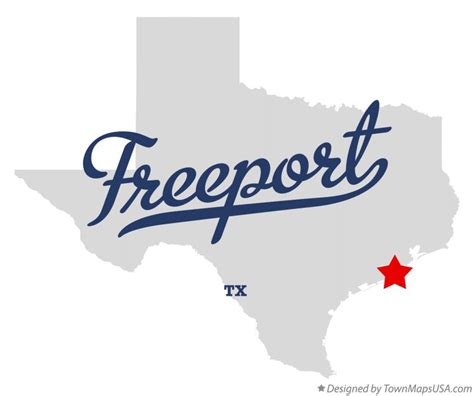 Map Of Freeport Tx Texas