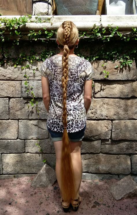 Braids And Hairstyles For Super Long Hair Ankle Length Braided Ponytail