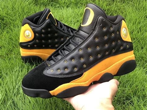 2020 Nike Air Jordan 13 Black Yellow Basketball Shoes Jordan 13 Black