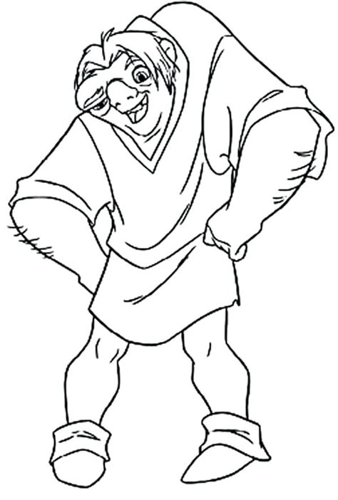 Hunchback Of Notre Dame Coloring Pages At Free
