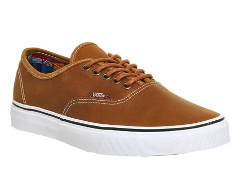 Vans Authentic Leather In Brown For Men Lyst