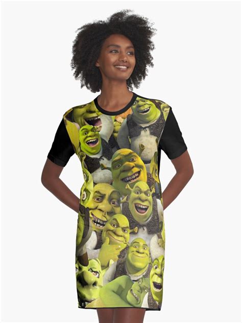Shrek Collage Graphic T Shirt Dress By Llier4 Redbubble