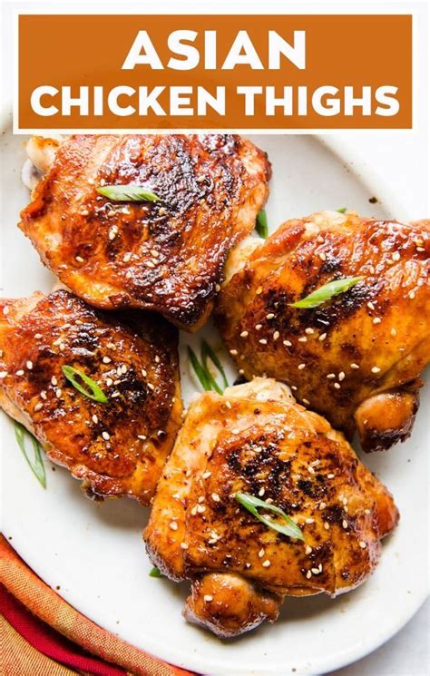 Roasted Sticky Chicken Thighs Recipe Asian Chicken Thighs Asian