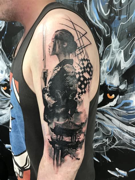 A Beautiful Phase 1 Realism Trash Polka Style Cover Up By Tattoo Artist