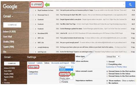Inbox Email Unread Emails Messages Gmail Foto Kolekcija