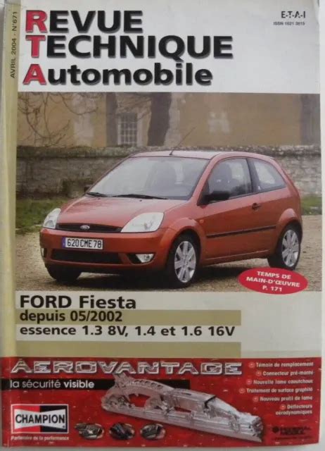 Revue Technique Automobile Rta Ford Fiesta Depuis 05 2002 Essence Eur