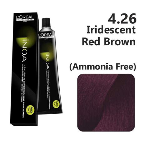 Inoa 426 Iridescent Red Brown Ammonia Free Hair Colour Prokare