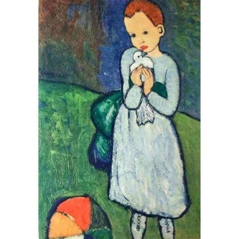 Pablo Picasso Child With A Dove 1901 Original Collotype Kunst