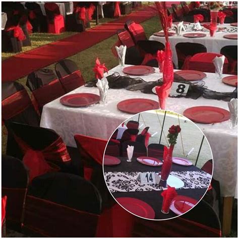Red Black And White Wedding Decor Images Leadersrooms