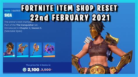 New Sica Bundle New Wrap Fortnite Item Shop Reset 22nd February