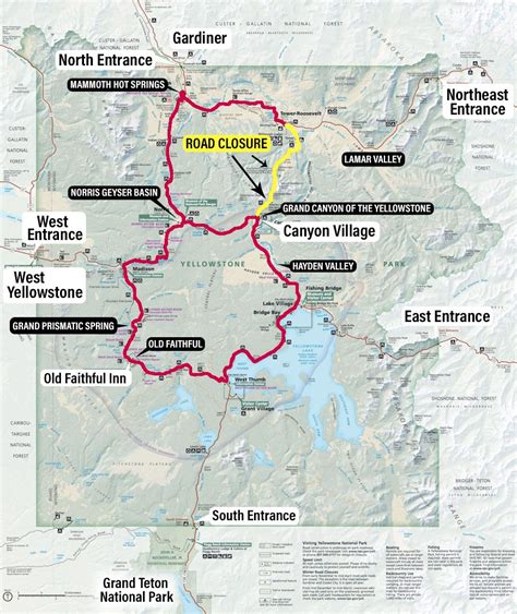 Yellowstone Map With Driving Times London Top Attractions Map