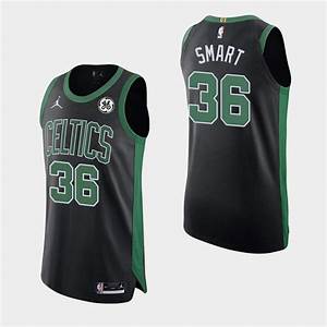 Men 39 S Boston Celtics 36 Marcus Smart Black 2020 21 Ge Patch Statement