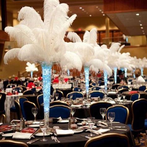 Wholesale 100pcs Lot 8 26 Inch White Ostrich Feather Plume For Wedding
