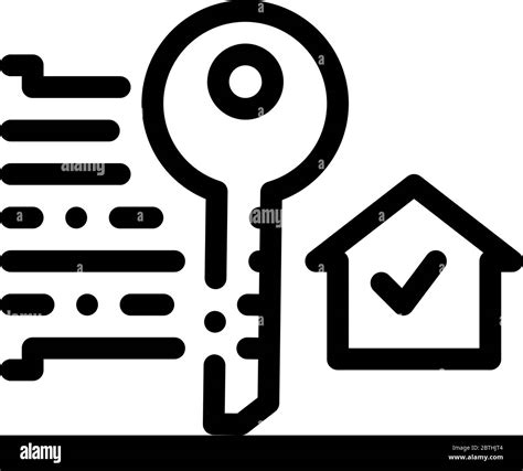 Security Key Icon Vector Outline Illustration Stock Vector Image And Art