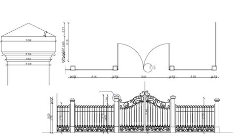 Ms Main Entrance Gate Design Dwg Details House Gate D