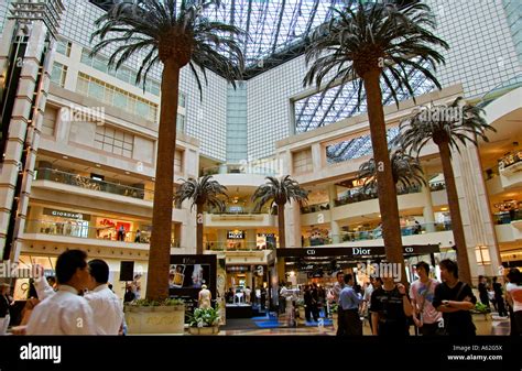 The Atrium Of Raffles City Shopping Mall Singapore Stock Photo Alamy