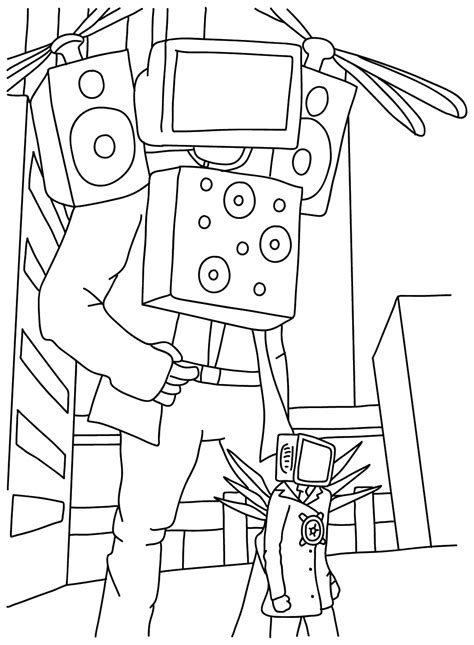 Titan TV Man Coloring Pages To Printable Free Printable Coloring Pages