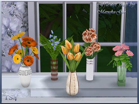 Sims 4 Ccs The Best Flowers By Maruska Geo