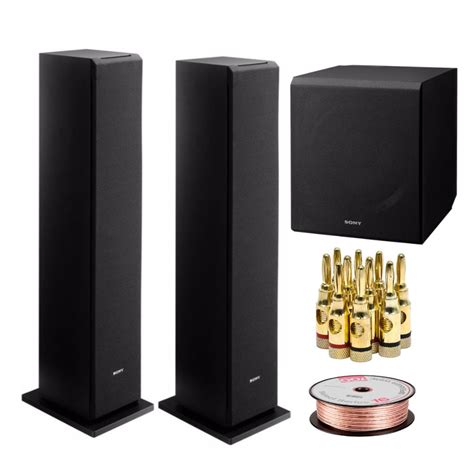 Sony Sscs3 Stereo Floor Standing Speaker 2 Pack With Active Subwoofer