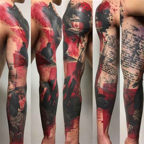 Trash Polka Tattoo Sleeve Трэш полька тату Татуировки рукава
