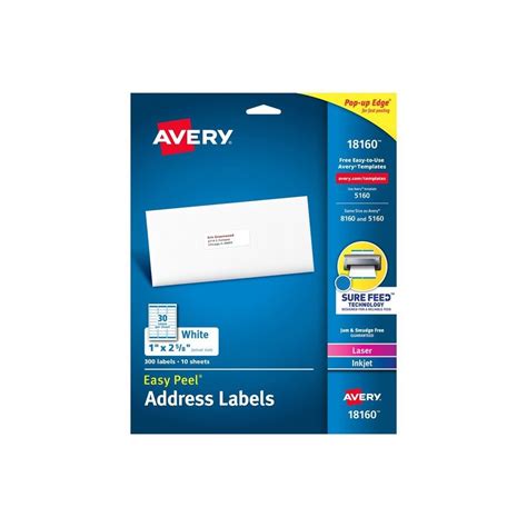 Avery 18160 Label Template