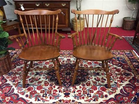 S Bent Brothers Cherry Windsor Arm Chairs ⋆ Bohemians