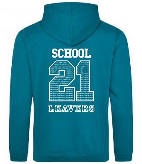 School Leaver Hoody Decostitch Work Wear School Uniforms Sports