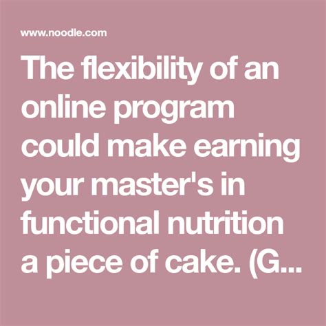 Best Online Masters In Functional Nutrition Programs