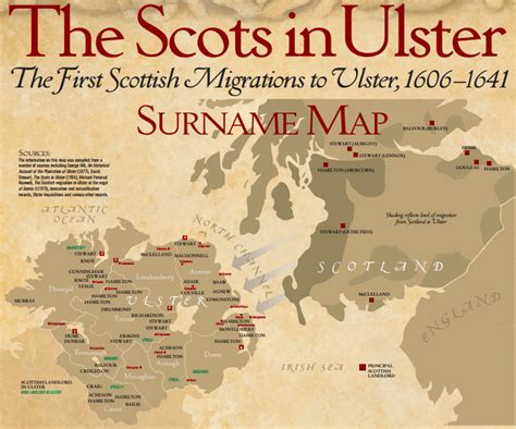 27 Ulster Scots Surname Map Maps Database Source