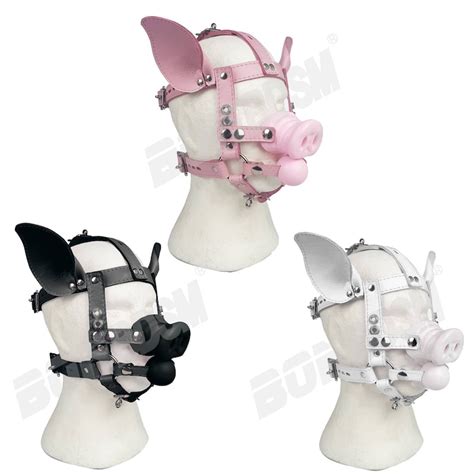 Bdsm Pig Ball Gag Harness With Ears Quality Leather Etsy Norway