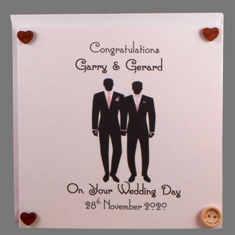 Gay Wedding Card Personalised That Sends Congratulations To A Etsy My Xxx Hot Girl
