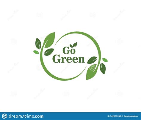 Go Green Logos Of Green Leaf Ecology Nature Element Vector Stock Vector