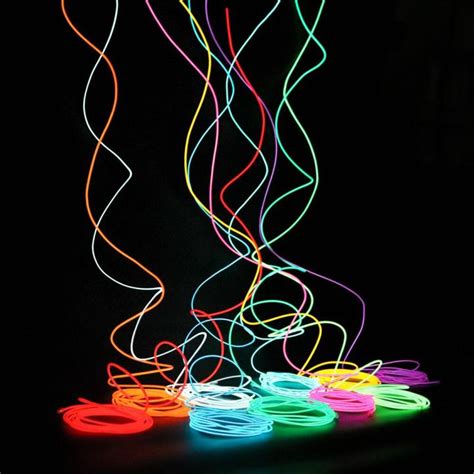 50m 100m 200m 500m El Wire 23mm Electroluminescence Wire Led Strip