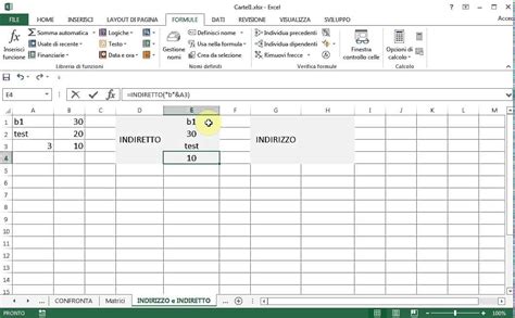 Analisi Dati Con Excel Indiretto E Indirizzo Prima Parte
