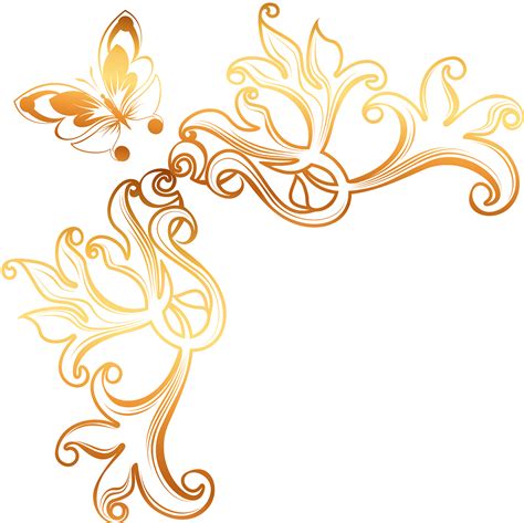 Ornament Clip Art Vector Gold Png Download 12011200 Free