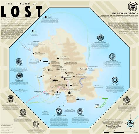 Cartographer Creates Full Map Of Lost Island Lost Tv Show Map Lost