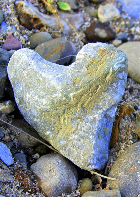 Items Similar To Beautiful Heart Shaped Rock With Markings On Etsy