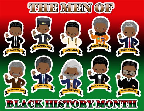 Black History Month Stickers Die Cut Set Of 20 Women And Etsy