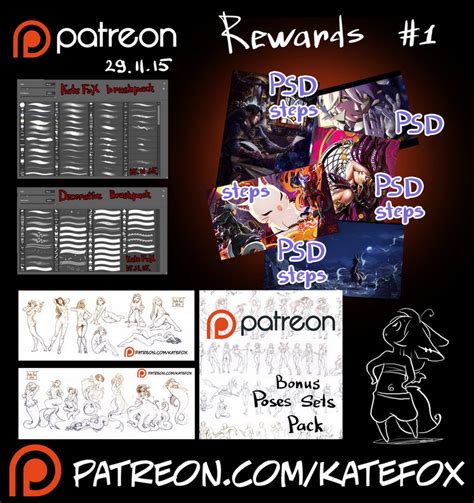 Patreon Rewards By Kate Fox On Deviantart