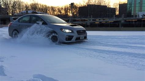 Snow Drifting The 2015 Subaru Wrx In Slow Motion