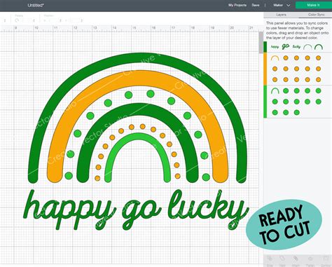 Happy Go Lucky Svg Lucky Rainbow Svg Creative Vector Studio