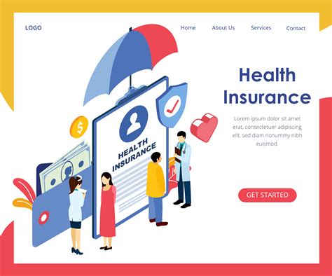 health insurance Web Page 679131 Vector Art at Vecteezy