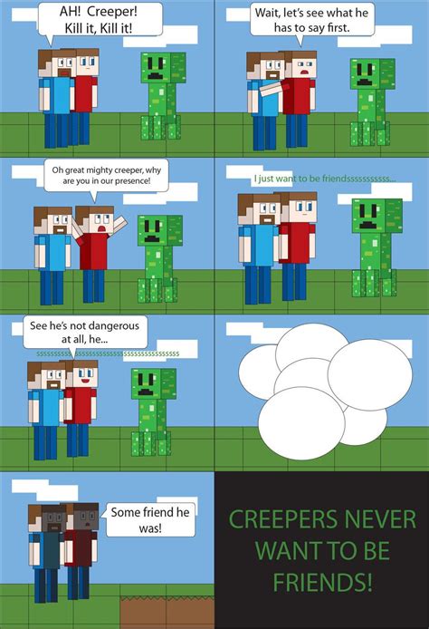 Funny Minecraft Comic Strips Lol Minecraft Funny Minecraft Comics Minecraft Jokes