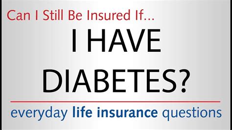 If your diabetes is under control, it will. Getting Life Insurance with Diabetes - YouTube