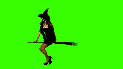 Halloween Witch Flying On A Stock Footage Video 100 Royalty Free