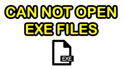 Cannot Open Exe Files Windows 10 Fix Youtube