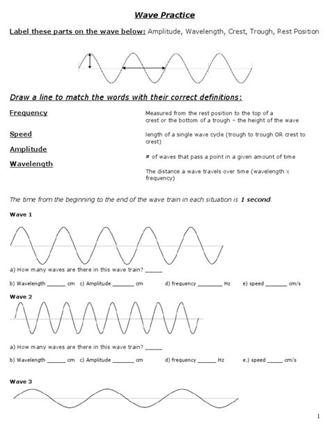 Waves Worksheet 11 Answers