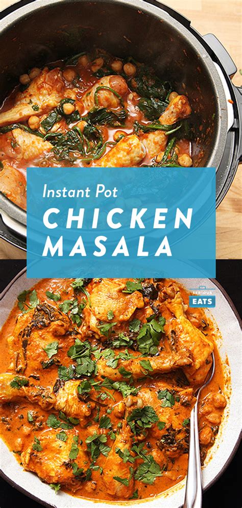 The marsala wine sauce is rich and creamy, perfectly complementing the tender chicken and savory mushrooms. Easy Pressure Cooker Chicken and Chickpea Masala Recipe ...