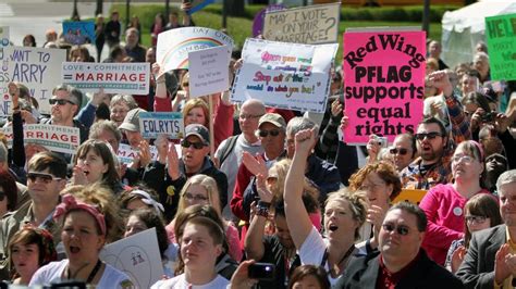 Crowd Rallies At Capitol To Oppose Marriage Amendment Mpr News